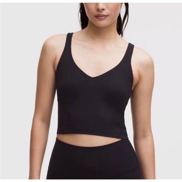 lululemon athletica Tops - Lululemon Align Ribbed Long Line V Neck Tank Top Black 2